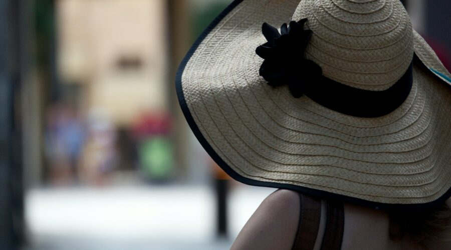 women's brown sun hat